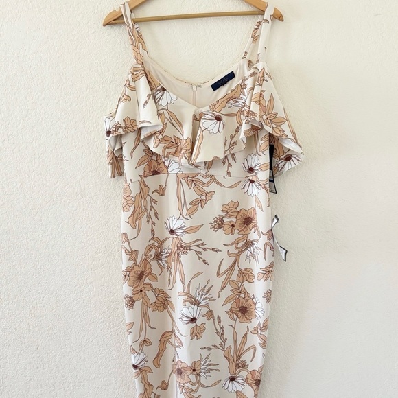 Rachel Roy Womens Floral Print Midi Sheath Dress Size XL NWT - Picture 3 of 15